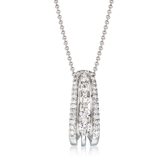 .60 ct. t.w. Diamond Pendant Necklace in 18kt White Gold