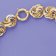 14kt Yellow Gold Rosette-Link Necklace