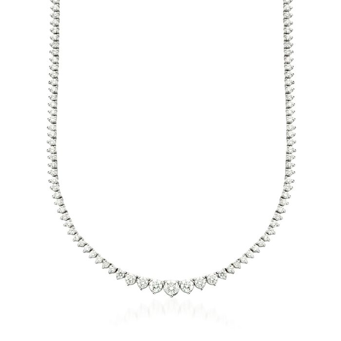 5.00 ct. t.w. Graduated Diamond Tennis Necklace in 14kt White Gold