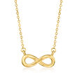 Italian 14kt Yellow Gold Infinity-Symbol Necklace
