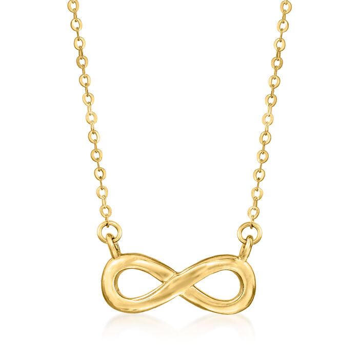 Italian 14kt Yellow Gold Infinity-Symbol Necklace