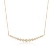 .33 ct. t.w. Bezel-Set Diamond Curved Bar Necklace in 14kt Yellow Gold