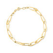 Italian 14kt Yellow Gold Elongated-Link Bracelet
