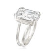 8.00 Carat Radiant-Cut CZ Ring in Sterling Silver