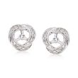 .15 ct. t.w. Diamond Curve Earring Jackets in Sterling Silver