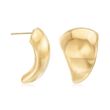 Italian 18kt Gold Over Sterling Silver Curved Triangle Earrings