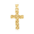 Italian Andiamo 14kt Yellow Gold Byzantine Cross Pendant