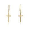 14kt Yellow Gold Cross Earrings