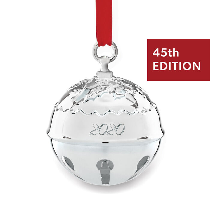 Reed and Barton 2020 Annual Holly Bell Ornament - 45th Edition