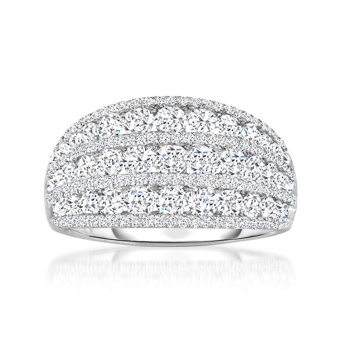 1.75 ct. t.w. Diamond Multi-Row Ring in 14kt White Gold
