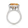 C. 2000 Vintage 9.25 Carat Citrine and 2.25 ct. t.w. Diamond Ring in 18kt White Gold