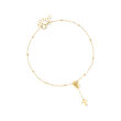 Italian 14kt Yellow Gold Miraculous Medal Rosary-Style Anklet