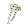 .45 ct. t.w. Diamond Ring in Sterling Silver with 14kt Yellow Gold