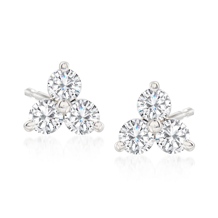 Roberto Coin .55 ct. t.w. Diamond Trio Earrings in 18kt White Gold