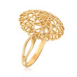 14kt Yellow Gold Floral Cutout Ring