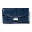 Navy Faux Leather Perfect Travel Jewelry Clutch