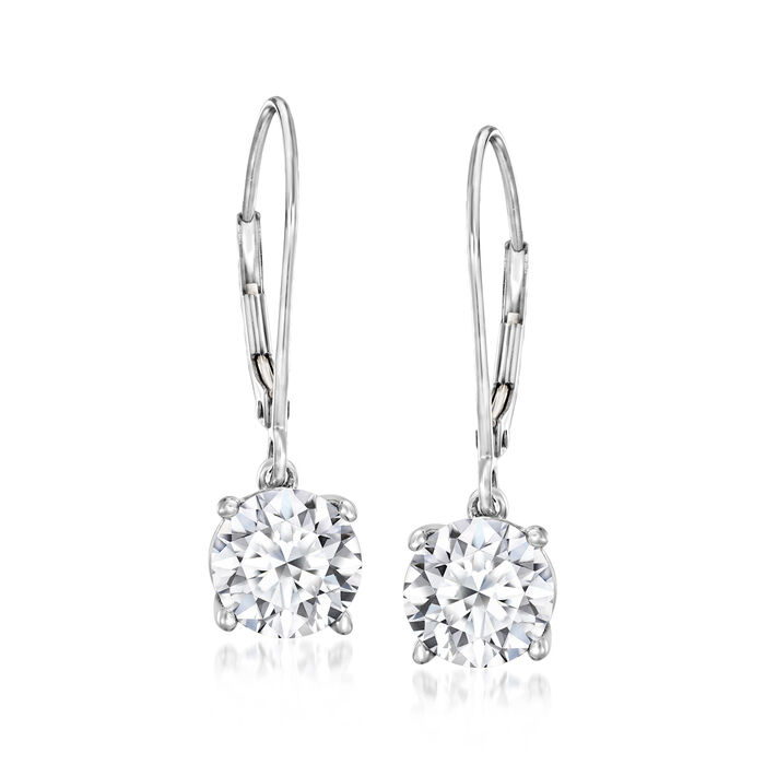 3.00 ct. t.w. Lab-Grown Diamond Drop Earrings in 14kt White Gold
