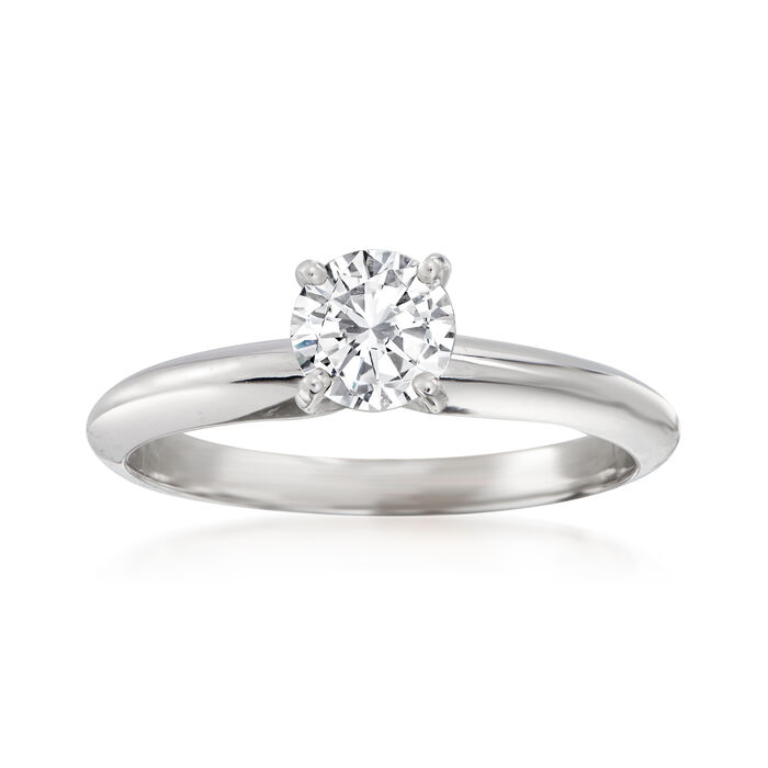 .53 Carat Certified Diamond Solitaire Ring in 14kt White Gold