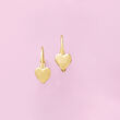 Child's 14kt Yellow Gold Heart Drop Earrings