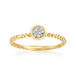 Gabriel Designs Diamond-Accented Center Ring in 14kt Yellow Gold