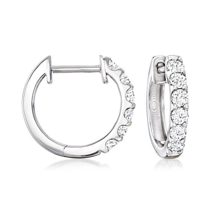 .50 ct. t.w. Lab-Grown Diamond Hoop Earrings in Sterling Silver