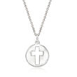 Zina Sterling Silver &quot;Tokenz&quot; Cross Pendant Necklace