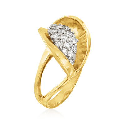 C. 1980 Vintage .50 ct. t.w. Diamond Cluster Ring in 18kt Yellow Gold
