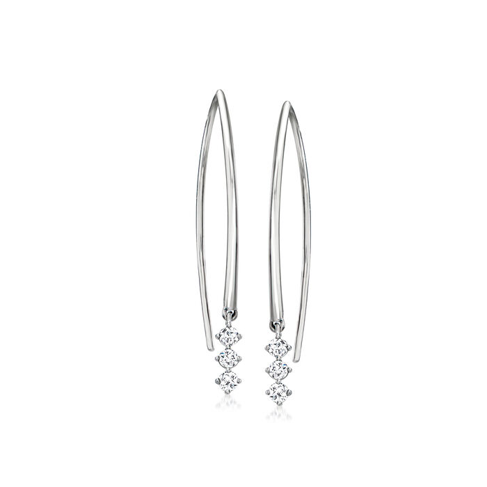 .15 ct. t.w. Diamond Drop Earrings in Sterling Silver