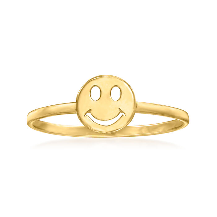 10kt Yellow Gold Smiley Face Ring