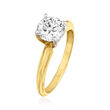 1.21 Carat Certified Diamond Engagement Ring in 14kt Yellow Gold