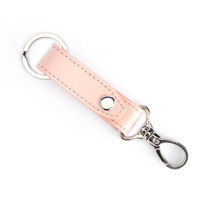 Royce Contemporary Pink Leather Three-Initial Valet Key Chain