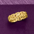 14kt Yellow Gold Byzantine Ring