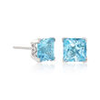 3.50 ct. t.w. Swiss Blue Topaz Stud Earrings in Sterling Silver