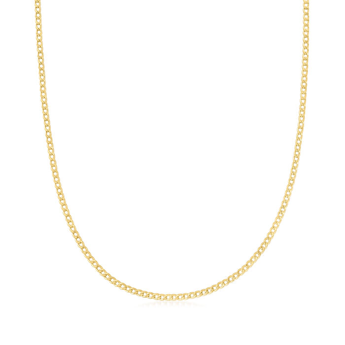 2.3mm 10kt Yellow Gold Curb-Link Necklace