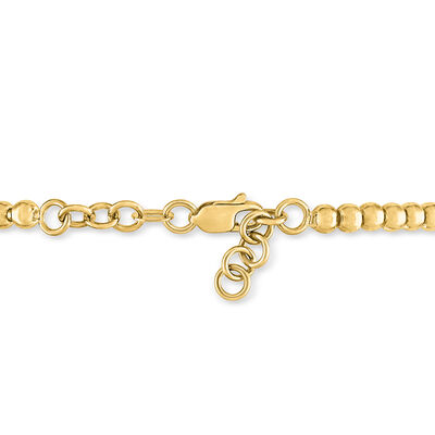 1.11 ct. t.w. Diamond Cluster Bead Bracelet in 14kt Yellow Gold