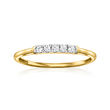 .10 ct. t.w. Diamond Five-Stone Ring in 10kt Yellow Gold