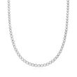 10.00 ct. t.w. Graduated CZ Tennis Necklace in Sterling Silver