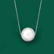 16mm Shell Pearl Necklace in Sterling Silver
