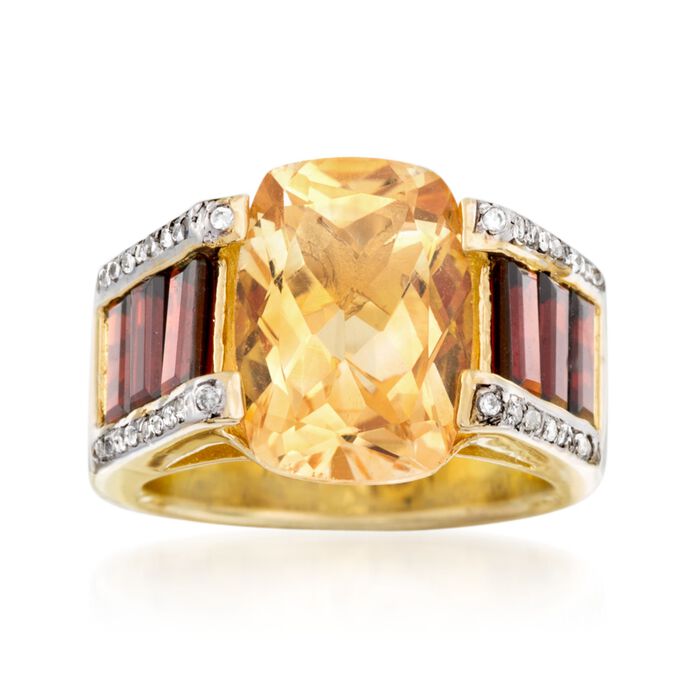 10.00 ct. t.w. Multi-Stone Ring in 14kt Gold Over Sterling