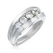 Men's 1.00 ct. t.w. Diamond Wedding Ring in 14kt White Gold