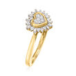 .15 ct. t.w. Diamond Heart Burst Ring in 10kt Yellow Gold