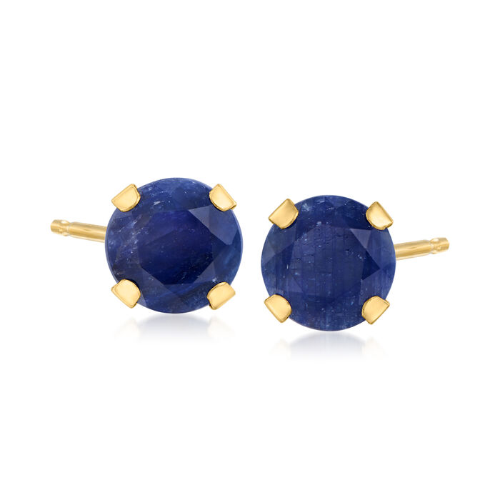 1.60 ct. t.w. Sapphire Martini Stud Earrings in 14kt Yellow Gold