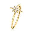 .10 ct. t.w. Diamond North Star Ring in 14kt Yellow Gold