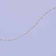3mm Sterling Silver Diamond-Cut Bead Station Anklet