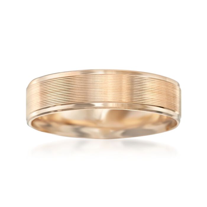 Men's 6mm 14kt Yellow Gold Wedding Ring