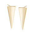 14kt Yellow Gold Triangle Drop Earrings