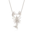 Roberto Coin &quot;Tiny Treasures&quot; Diamond-Accented Lobster Necklace in 18kt White Gold