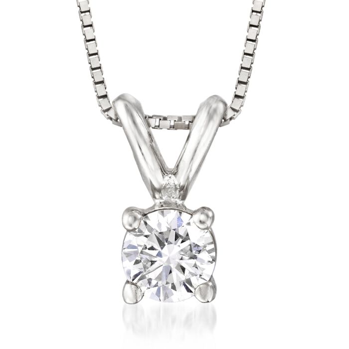 .20 Carat Diamond Solitaire Necklace in 14kt White Gold 