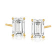 2.00 ct. t.w. Emerald-Cut Lab-Grown Diamond Stud Earrings in 14kt Yellow Gold