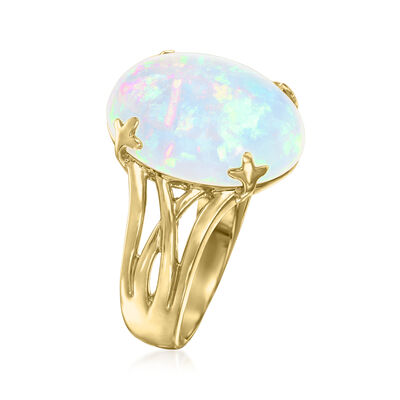 Opal Ring in 14kt Yellow Gold